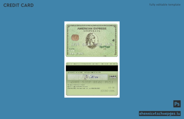 USA Massachusetts Radius Bank American Express Green Card Beispielvorschau